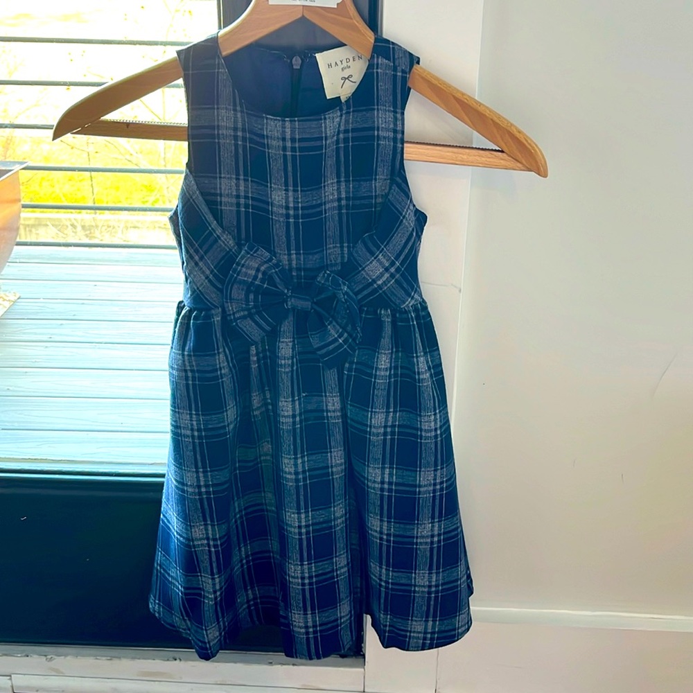 Hayden girls sleeveless dress with bow size XS (5-6)